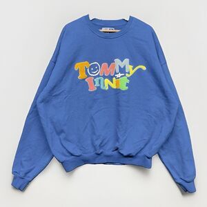 TommyInnit Official Crewneck Sweatshirt Blue Multicolor Chenille Logo 2XL XXL